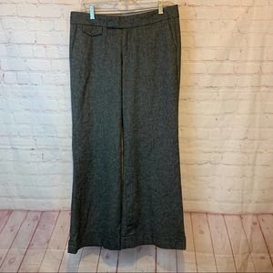 Gap wide leg gray tweed wool blend ankle pants 6